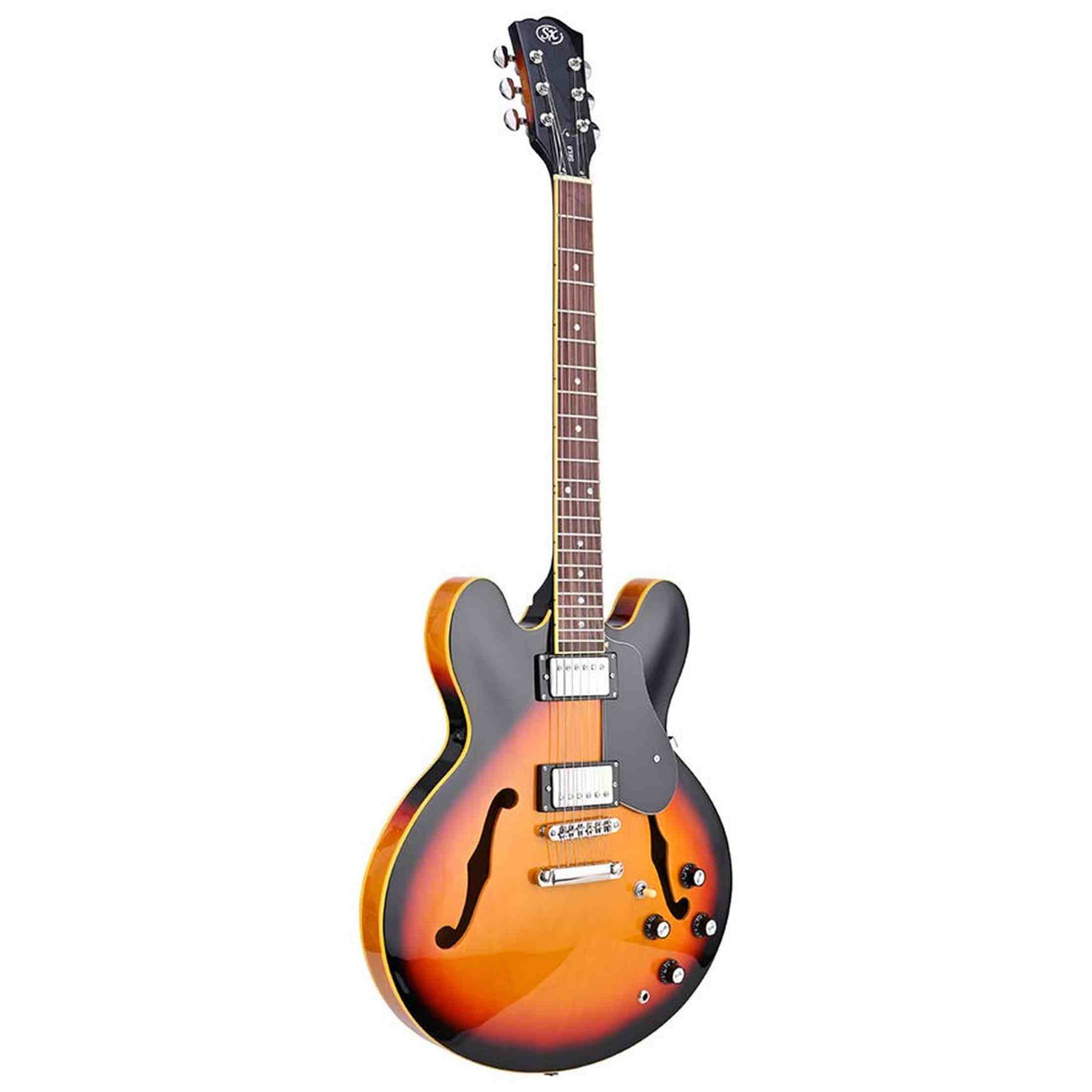 SX SEL6/VS archtop gitaar – 2 humbuckers, esdoorn body, Vintage Sunburst + gigbag