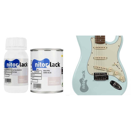 NitorLACK N167000108 NitorPOL Polyurethaanlak Sonic Blue – 500 ml + 250 ml Verharder