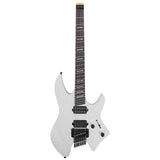 Sire X6H6/SSP elektrische gitaar – Headless, mahonie met maple top, Silver Sparkle, HH-configuratie, stainless frets, met gigbag