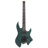 Sire X6H6/MGR elektrische gitaar – Headless, mahonie met maple top, Metallic Green, HH-configuratie, stainless frets, met gigbag