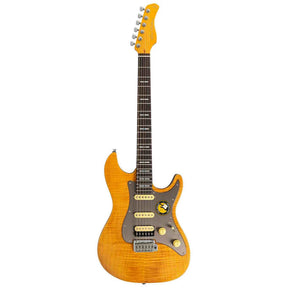 Sire S7N FM/NT New Gen Larry Carlton elektrische gitaar – S-Style, flamed alder body, Natural Satin, HSS-configuratie, stainless steel frets