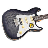 Sire S7N FM/TBK New Gen Larry Carlton elektrische gitaar – S-Style, flamed alder body, Transparent Black Satin, HSS-configuratie, stainless steel frets