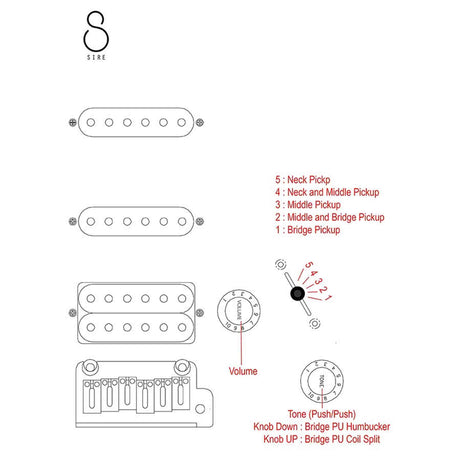 Sire S7N FM/TBK New Gen Larry Carlton elektrische gitaar – S-Style, flamed alder body, Transparent Black Satin, HSS-configuratie, stainless steel frets