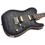 Sire T7N FM/TBK elektrische gitaar – T-Style, Flamed North American Alder, Transparent Black Satin, LC Super-Modern pickups, stainless frets, locking tuners