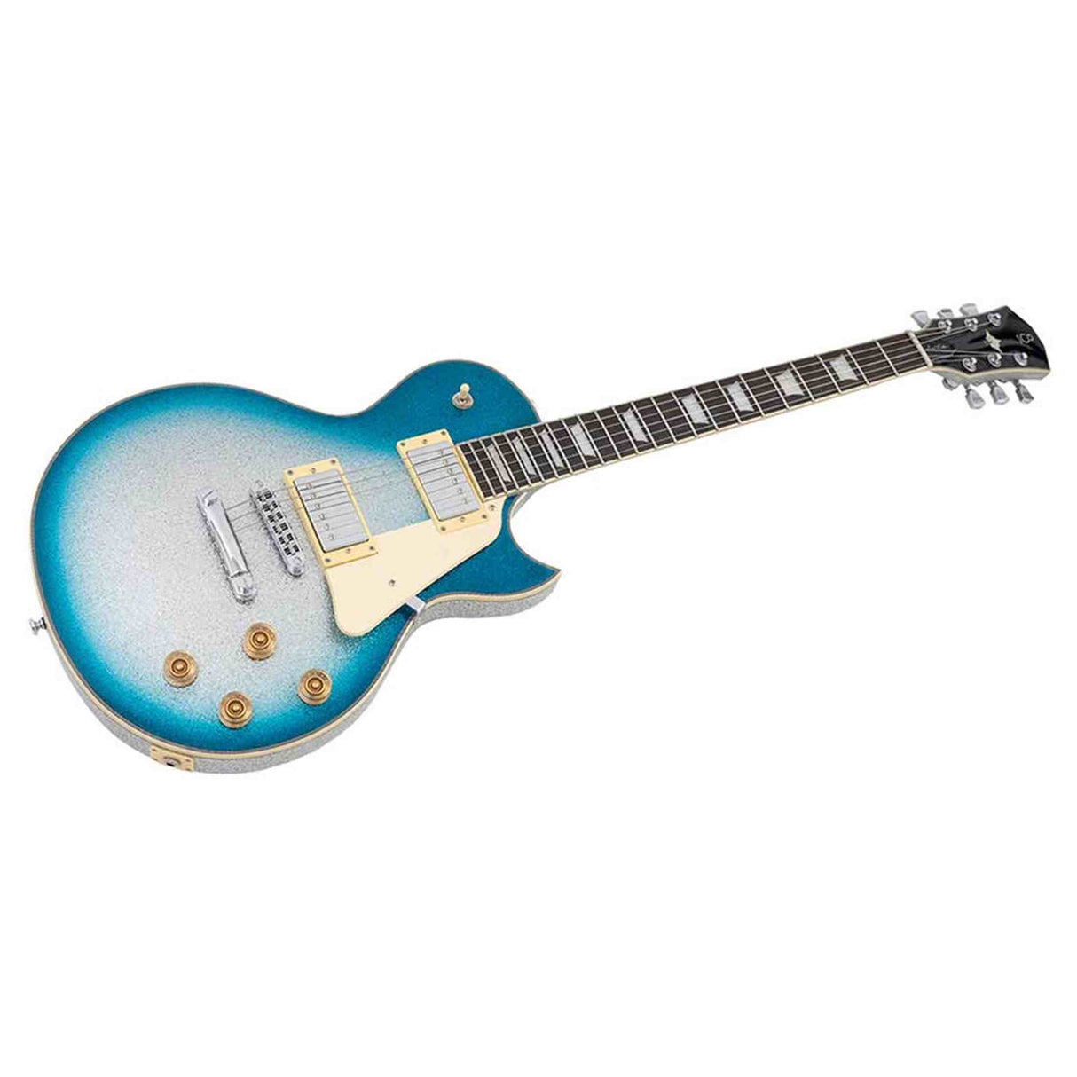 Sire L7N/SBS elektrische gitaar – L-Style, mahonie met maple top, Skyburst Sparkle, HH-configuratie, stainless frets, locking tuners