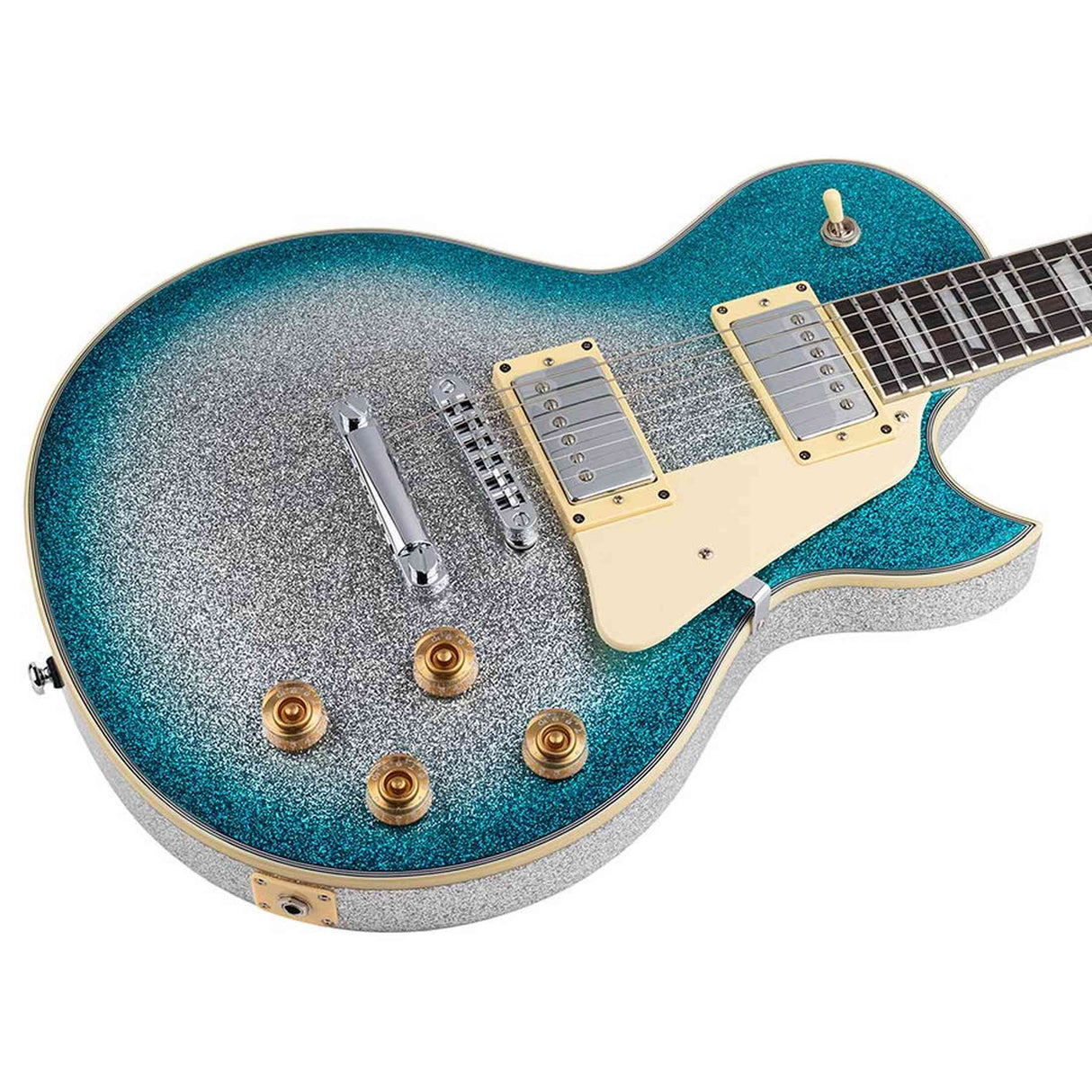Sire L7N/SBS elektrische gitaar – L-Style, mahonie met maple top, Skyburst Sparkle, HH-configuratie, stainless frets, locking tuners