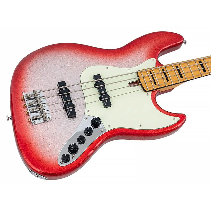 Sire V7+ A4/RDS Marcus Miller 4-snarige actieve basgitaar Red Sparkle