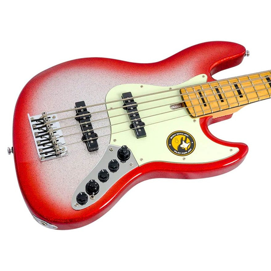 Sire V7+ A5/RDS Marcus Miller 2nd Gen 5-snarige Red Sparkle basgitaar