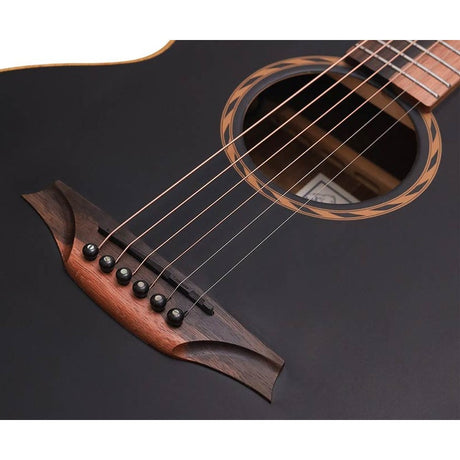 Bromo BAT8ME/BK Tahoma Series Mini Jumbo walnoot akoestische western gitaar