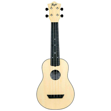 Flight TUS-35 NAT Soprano Ukulele Natural met Linden Top, ABS Body en Aquila Snaren