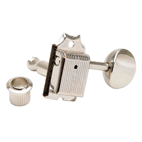 Kluson M6V0C Stemmechanieken voor gitaar "Single Line", 6x links met ovale knoppen, nikkel