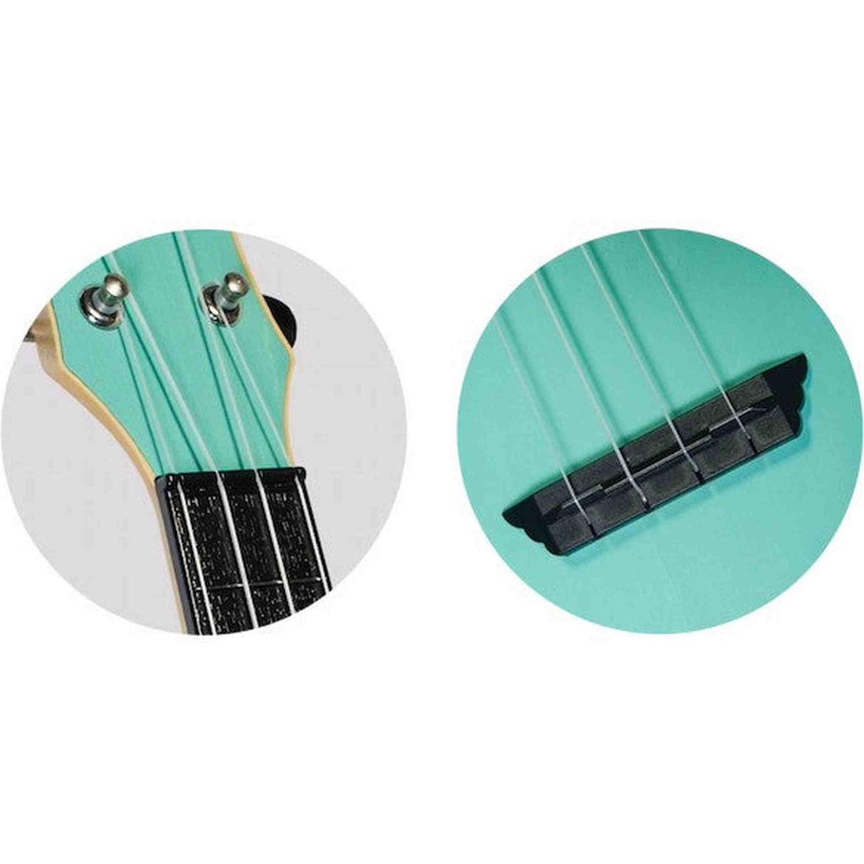 Flight TUS-35 LB Soprano Ukulele Lichtblauw met Linden Top, ABS Body en Aquila Snaren