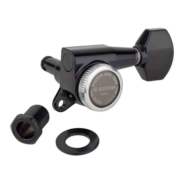 Gotoh GTH14102 SG381 stemmechanieken (posts 6xXL) met Magnum Lock Trad and 07 knoppen, 3L3R, cosmo zwart