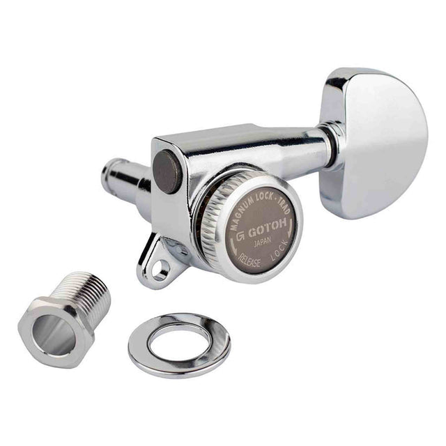 Gotoh GTH14134 SG381 stemmechanieken met Magnum Lock Trad and AB20 knoppen, 3L3R, chroom