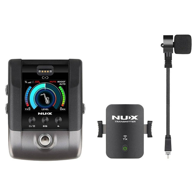 NUX B-6PRO – 2.4 GHz Draadloos Systeem voor Saxofoon & Blaasinstrumenten