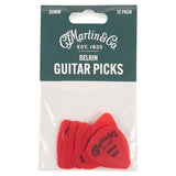Martin & Co 18A0152 Delrin gitaar plectrums 0.50mm rood 12 pack