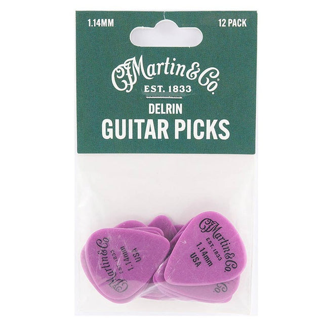 Martin & Co 18A0157 Delrin gitaar plectrums 1.14mm paars 12 pack