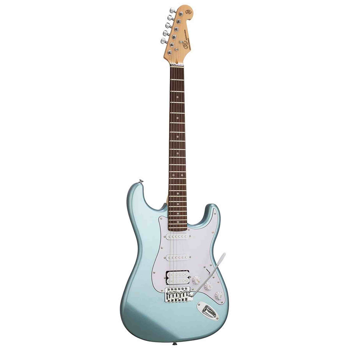 SX SE1HSS-SK-MIB ST elektrische gitaar set 4/4 HSS Ice Blue met 10W versterker