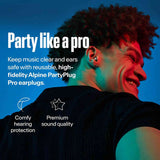 Alpine ALP-PP/PRO-TR PartyPlug Pro Oordoppen Transparant met Muziekfilter en 3 Maten