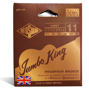 Rotosound JK11-10 Jumbo King 10-Pack Snarensets Akoestisch 011–052 – Phosphor Bronze