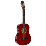 A. Martinez MTC-080/R 4/4 klassieke gitaar dark red transparent met truss rod