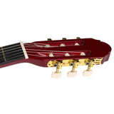 A. Martinez MTC-083/R 3/4 klassieke gitaar dark red transparent met truss rod