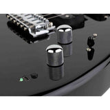 Litejam RGB24/BK elektrische gitaar – 24 frets, 144 RGB LED’s, HSH-configuratie, met gigbag, zwart