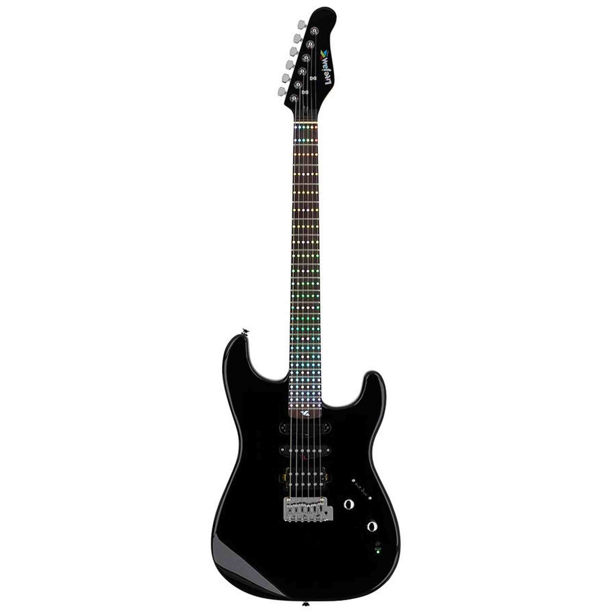Litejam RGB24/BK Smart Learning Elektrische Gitaar Set Black 24 frets HSH RGB LED