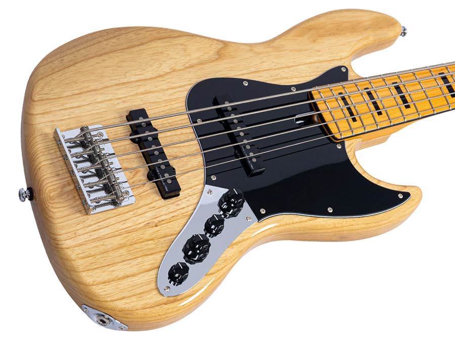 Sire V7VN S5/NT Marcus Miller 5-snarige Actieve Vintage Basgitaar Natural met Swamp Ash Body en Heritage-3 Preamp