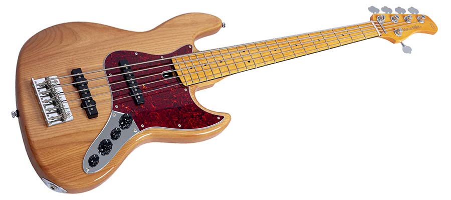 Sire V7VN A5/NT Marcus Miller 5-snarige Actieve Vintage Basgitaar Natural met Elzen Body en Heritage-3 Preamp