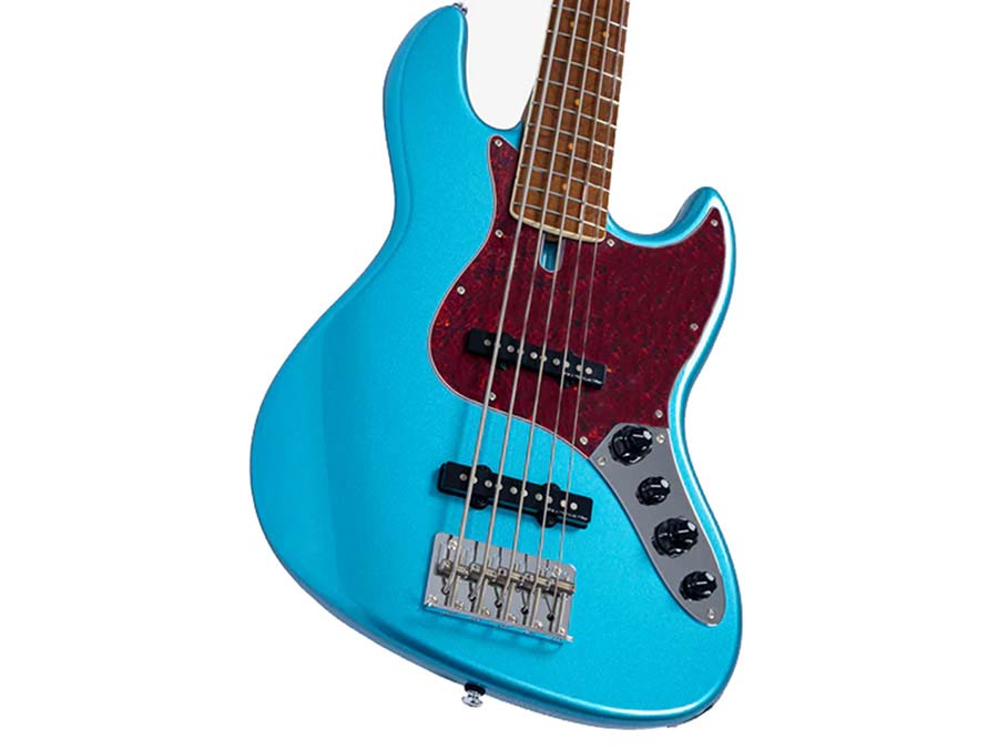 Sire V7VN A5/TP Marcus Miller 5-snarige Actieve Vintage Basgitaar Tide Pool met Elzen Body en Heritage-3 Preamp
