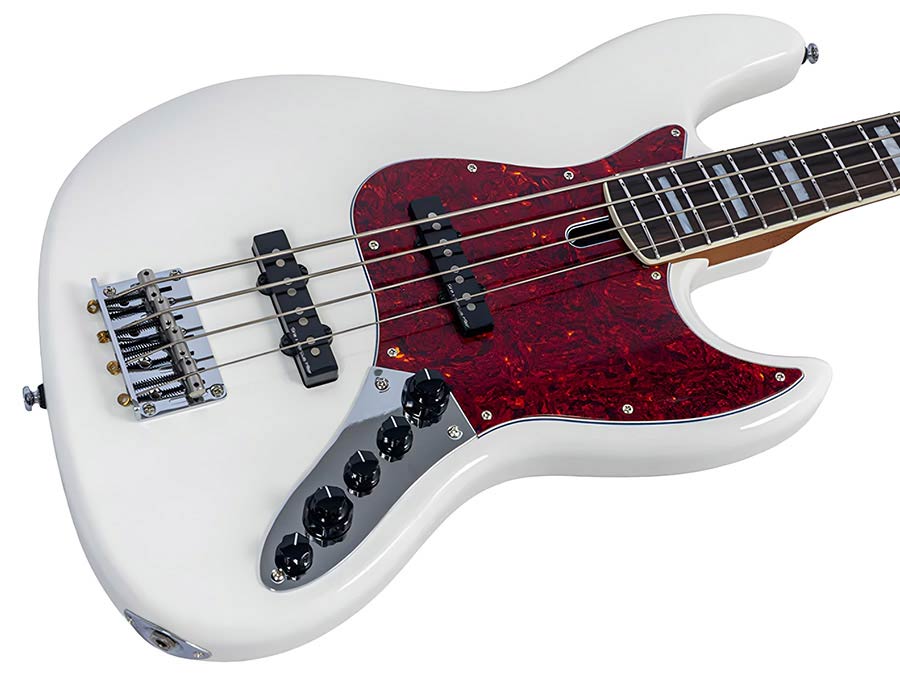 Sire V7N A4/AWH Marcus Miller 4-snarige Actieve Basgitaar Antique White met Elzen Body en Heritage-3 Preamp