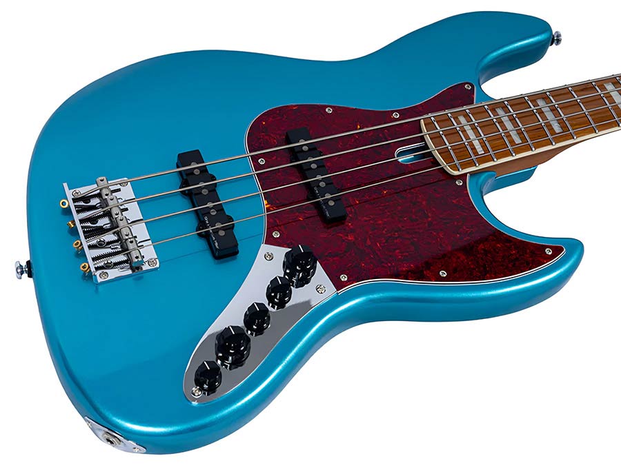 Sire V7N A4/TP Marcus Miller 4-snarige Actieve Basgitaar Tide Pool met Elzen Body en Heritage-3 Preamp
