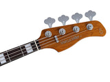 Sire V7N A4/CAR Marcus Miller 4-snarige Actieve Basgitaar Candy Apple Red met Elzen Body en Heritage-3 Preamp