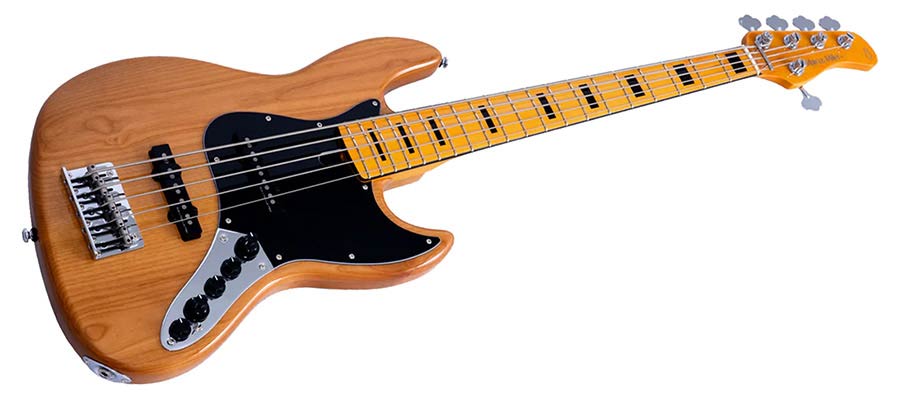 Sire V7N A5/NT Marcus Miller 5-snarige Actieve Basgitaar Natural met Elzen Body en Heritage-3 Preamp