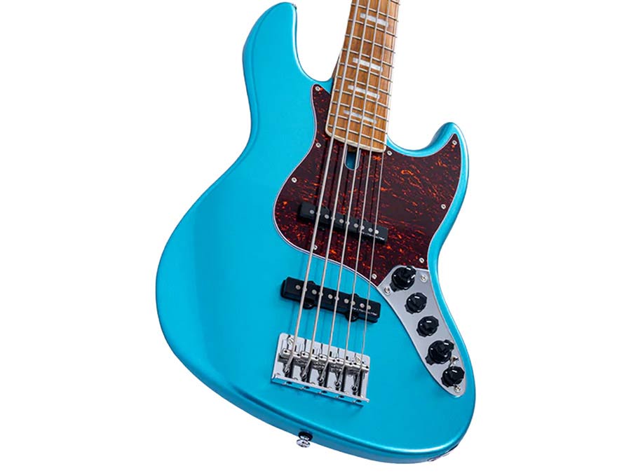 Sire V7N A5/TP Marcus Miller 5-snarige Actieve Basgitaar Tide Pool met Elzen Body en Heritage-3 Preamp