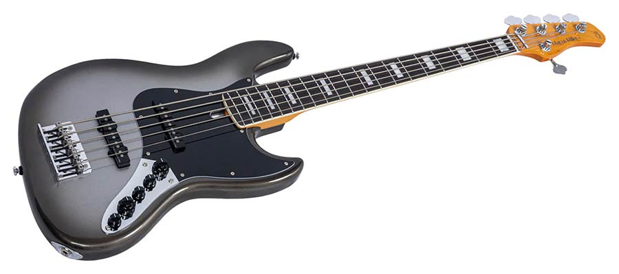 Sire V7N A5/MC Marcus Miller 5-snarige Actieve Basgitaar Mercury met Elzen Body en Heritage-3 Preamp