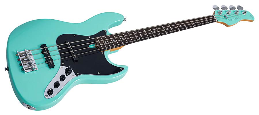 Sire V3N 4/MLG Marcus Miller 4-snarige Actieve Jazz Bas Mild Green met 2-Bands Preamp