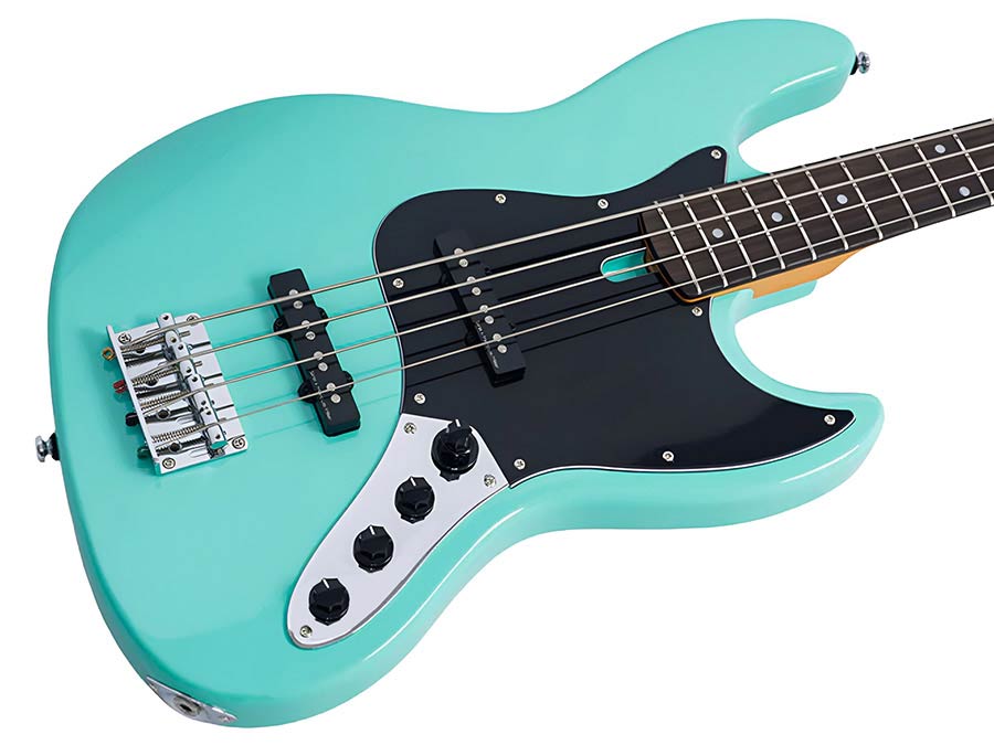 Sire V3N 4/MLG Marcus Miller 4-snarige Actieve Jazz Bas Mild Green met 2-Bands Preamp