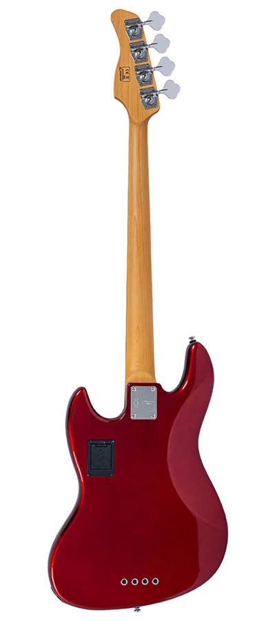 Sire V3N 4/CAR Marcus Miller 4-snarige Actieve Jazz Bas Candy Apple Red met 2-Bands Preamp