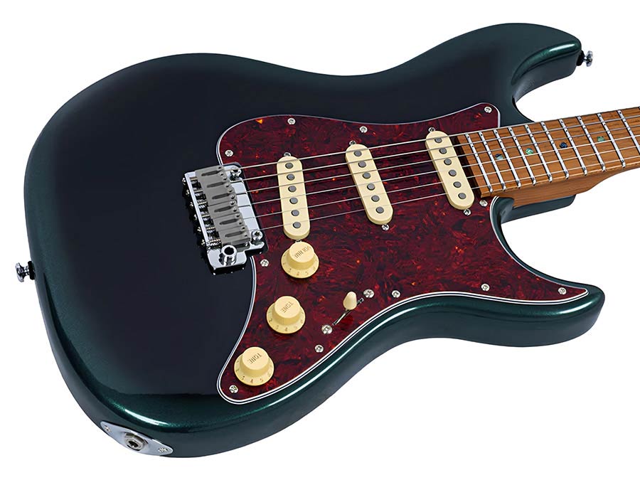 Sire S7N/DF Larry Carlton New Gen S-Style Elektrische Gitaar Dark Forest met Locking Tuners en Compound Radius Toets