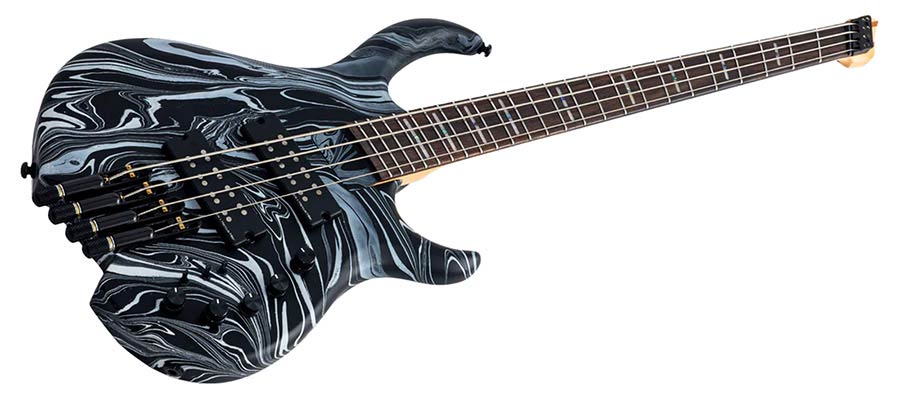 Sire M6H 4/BKSW Marcus Miller M6 Headless 4-String Active Basgitaar Black Swirl