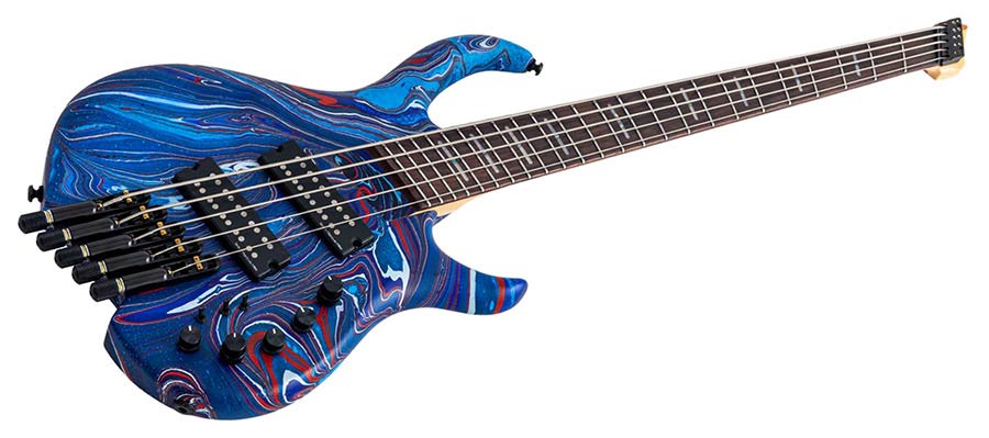 Sire M6H 5/BLSW Marcus Miller M6 Headless 5-String Active Basgitaar Blue Swirl