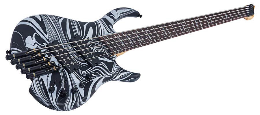 Sire M6H 5/BKSW Marcus Miller M6 Headless 5-String Active Basgitaar Black Swirl