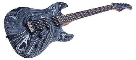Sire S7 HSS/BKSW Larry Carlton S-Style Elektrische Gitaar Black Swirl met Roasted Maple Hals en Locking Tuners