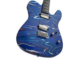 Sire T7 HH/BLSW Larry Carlton T-Style Elektrische Gitaar Blue Swirl met Roasted Maple Hals en Locking Tuners