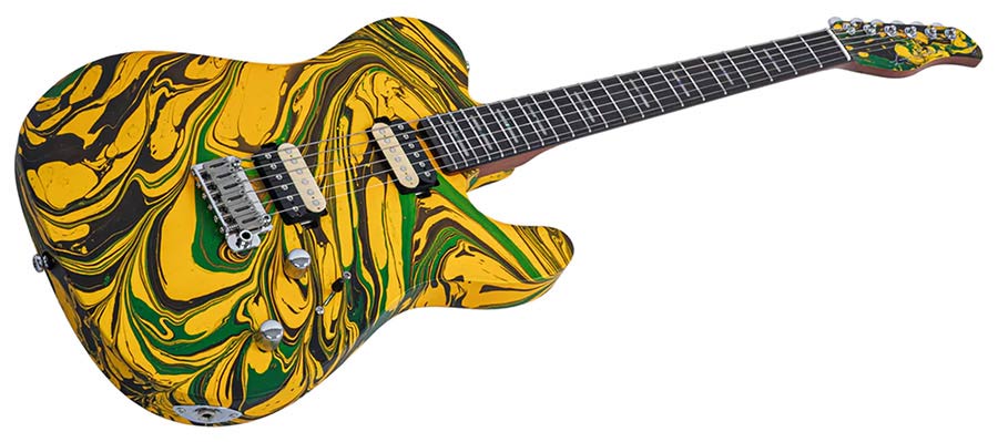 Sire T7 HH/YWSW Larry Carlton T-Style Elektrische Gitaar Yellow Swirl met Roasted Maple Hals en Locking Tuners