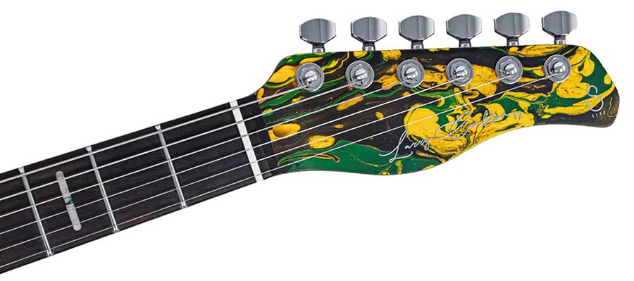 Sire T7 HH/YWSW Larry Carlton T-Style Elektrische Gitaar Yellow Swirl met Roasted Maple Hals en Locking Tuners