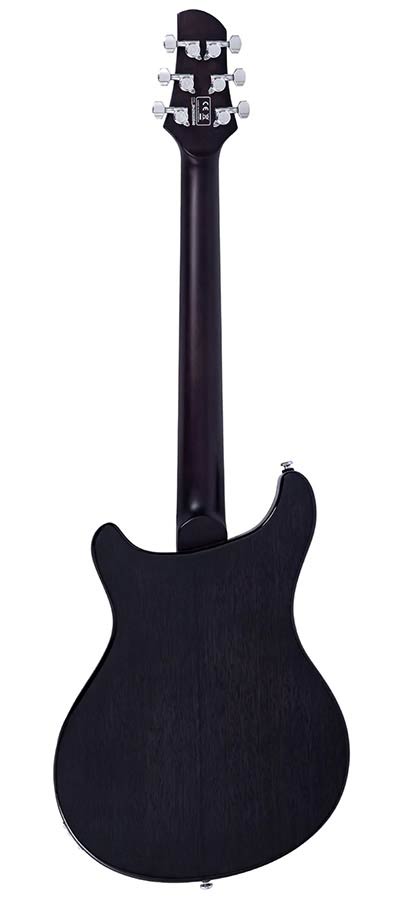 Sire Q7H/TBK Larry Carlton Hollow Elektrische Gitaar Transparent Black met Chambered Mahonie Body en Locking Tuners