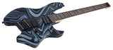 Sire X6H6/BKSW Larry Carlton Headless Elektrische Gitaar Black Swirl met Tremolobrug en Gigbag